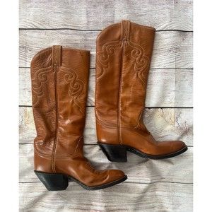 Tony Lama Brown Heeled Boots